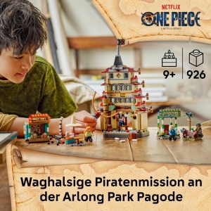 LEGO ONE PIECE 75638 Showdown Arlong Park Set Interactiv cu 5 Minifigurine si Pagoda - Img 2