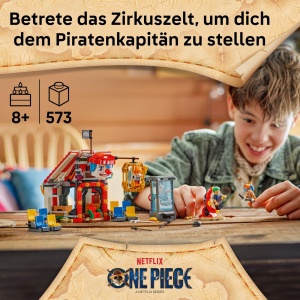 LEGO ONE PIECE Zirkuszelt 75637 Set Interactiv cu Minifigurine si