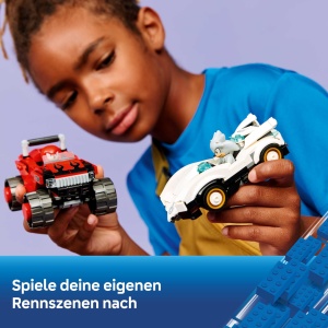 LEGO Sonic The Hedgehog Silvers Auto vs Knuckles Monstertruck 77118 Set Constructie 378 Piese - Img 4