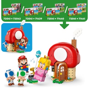 LEGO Super Mario Set Toads Haus 72041 Interactiv cu Figurine si Accesorii - Img 4
