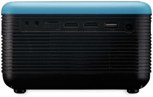 Lenco LPJ-500 - Proiector Bluetooth - Mini proiector - DVD player - 2800 lumeni - 30.000 de ore - Full HD - Bluetooth 5.0-2 x HDMI - USB - SD Port - AV-in - VGA - Albastru - Img 2