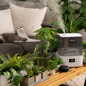 LEVOIT 6L Umidificator Umidificator cu umplere superioara Wlan 27dB cu APP si Alexa Control, mod automat si de repaus, umidificator de camera cu ultrasunete ultra silentios de 60 ore cu dormitor pentru camera copiilor de pana la 47 m2, gri - Img 7