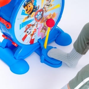 Lexibook K610PA PAW Patrol Helper on Four Paws Chase Kit de tobe pentru copii, sunet de tobe digital adevarat, claviatura cu 8 note, mufa MP3, scaun inclus, albastru/rosu - Img 4