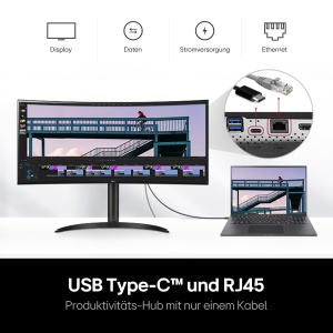 LG Electronics 34WQ75X-B. Monitor AEU IPS 21:9 UltraWide 34" (86,72 cm), TFT-LCD Aktiv Matrix cu iluminare de fundal LED alba, antireflexie, Schwarz - Img 5