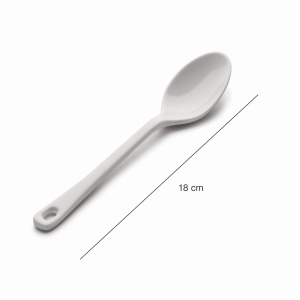 Lingura Melamin Lacor 63600, 17 cm, alba, rezistenta la caldura - Img 2
