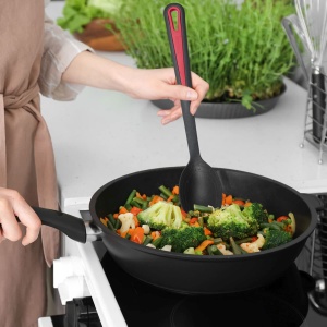 Lingura pentru legume Westmark Gallant, neagra, rezistenta la 270 C, cu scala interioara - Img 7