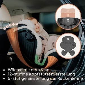 Lionelo Harmony I-Size Scaun Auto Rotativ 360deg cu ISOFIX Reglabil Protectie Laterala - Img 7