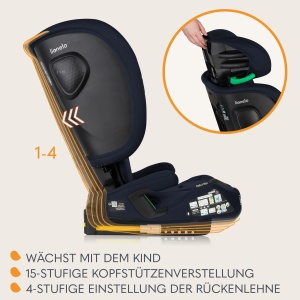 Lionelo Nelly i-Size Scaun Auto Pliabil ISOFIX 76-150 cm Siguranta R129 - Img 5