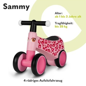 Lionelo Sammy Bicicleta fara pedale pentru copii 1-3 ani 4 roti manere antiderapante - Img 2