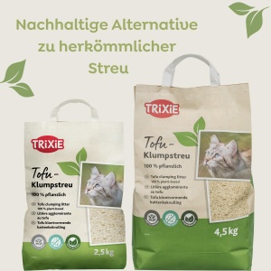 Litiu pentru pisici TRIXIE Tofu, 4,5 kg, control miros, compostabil - Img 6