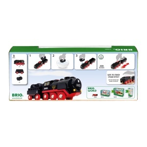 Locomotiva cu aburi BRIO World 33884 cu rezervor de apa si abur real pentru copii 3 - Img 3