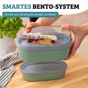 Lunchbox Maxi Westmark Cutie pentru pranz cu 3 compartimente, 760 ml, mint-verde - Img 3