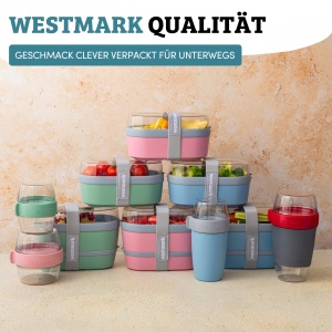 Lunchbox Maxi Westmark Cutie pentru pranz cu 3 compartimente, 760 ml, mint-verde - Img 13