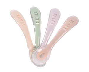 Luneta din silicon pentru bebelusi BEABA - set 4 bucati - ergonomic, multicolor