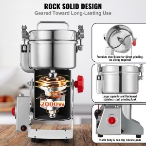 M Grinder Electrica VEVOR HC-500Y 500g 2000W din Otel Inoxidabil - Img 3