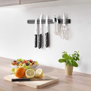 Magnetika Metaltex 258198 Suport Magnetic pentru Cutite Montare pe Perete Argintiu si Negru - Img 4