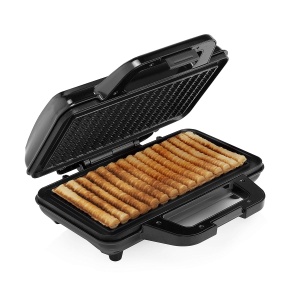 Maker de Waffle-Pommes Tristar WF-1171, 1000 W, Inox, ArgintiuNegru
