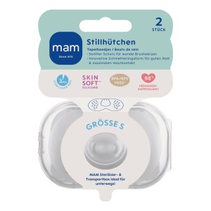 MAM Set 2 Brusthutchen S 17mm SkinSoft Silikon Contact Maxim - Img 2