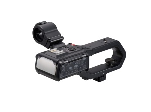 Maner Camcorder Panasonic VW-HU1E-K cu 2 XLR, LED, Negru