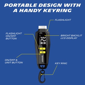 Manometru digital presiune anvelope Michelin 9525, LCD, 0.05-7 bar, cu baterii incluse - Img 2