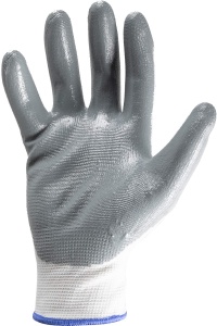 Manusi de lucru Goodyear din Nylon si Nitril, Marimea 8, AlbGri - Img 2