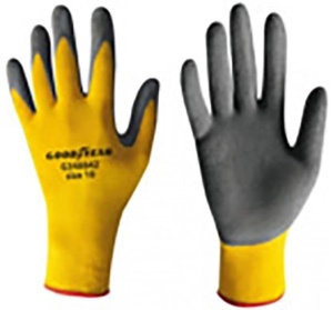 Manusi de Protectie Goodyear, Nylon Galben, Marimea 10, Cu Latexschaum