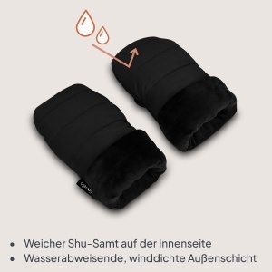 Manusi pentru Carucior Lionelo Handmuff Oli Set 2 bucati, impermeabile, confortabile - Img 3