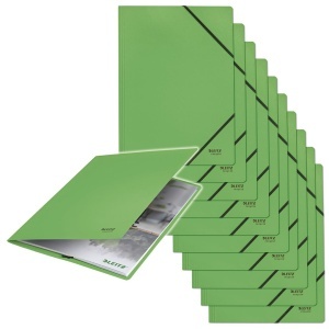 Mapa de Documente Leitz Recycle A4, 10 buc, 250 foi, Verde, 100 reciclat