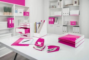 Mapa de organizare Leitz 46340023, 12 compartimente, PP, roz metalic - Img 4