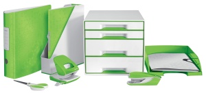Mappita Leitz WOW, 2 Fachuri, Nylon, Abwashabil, Verde, 23 x 15 cm - Img 4