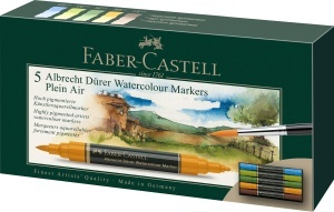 Marker acquarel Faber-Castell Albrecht Durer, 5 culori, pigmentat