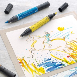 Marker Artist Faber-Castell Pitt 162010, 10 culori, doua varfuri - Img 4