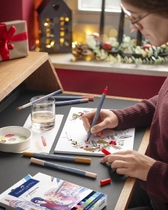 Marker Dual Faber-Castell Goldfaber Aqua, 24 Culori, Apa, 0.4 mm - Img 2