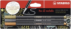 Marker metalic STABILO Pen 68, culori vibrante, fara miros