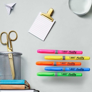 Marker Textil BIC Pastell, 15 culori, cu protectie impotriva uscarii - Img 5