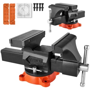 Masa de lucru VEVOR 203 mm, 360 rotire, din fonta ductila, cu functie de prindere pentru tevi