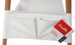 Masa de schimbat bebelusi babyGO ChangMe din lemn de fag, alba, cu roti mobile - Img 4