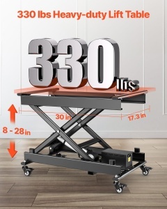 Masa electrica de ridicare VEVOR JZ-DD150, 150 kg capacitate, 76x44 cm, negru - Img 2