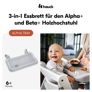 Masa si Tavita pentru Scaunul Hauck Alpha Tray - 3 in 1, Gri - Img 2