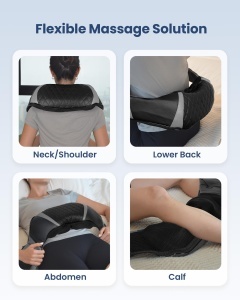 Masaj Nacken Kabellose COMFIER cu Calorifer, 3D, 3 Intensitati, Negru - Img 7