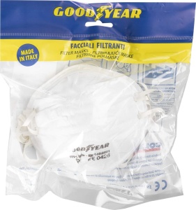 Masca de protectie Goodyear G122IN91, alba, conform EN 1492001, din material netesut - Img 2