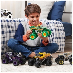 Masina de curse Monster Jam Classroom Crusher, 124, detalii autentice, culoare galbena - Img 5
