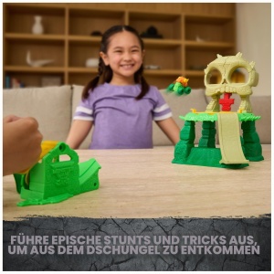 Masina de curse Monster Jam Mini Crash n Crumble Jungle, detalii autentice, roti functionale - Img 4