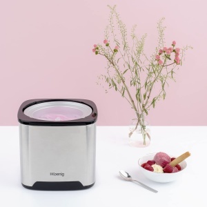 Masina de Facut Inghetata H.Koenig SRB80, Capacitate 2L, Putere 12W, Inox - Img 7