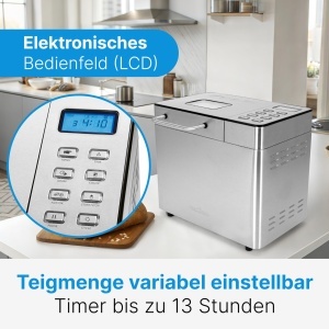 Masina de facut paine ProfiCook PC BBA 1282 13 programe functie Timer 1500 g capacitate - Img 6