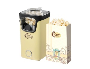 Masina de facut popcorn Bestron APC200V, 10 pungi, tehnologie cu aer cald, galben