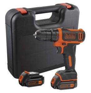 Masina de gaurit BlackDecker BDCDD12KB, 10.8V, cu LED, 2 acumulatori