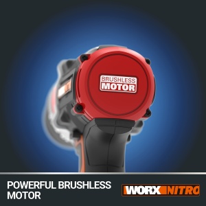 Masina de gaurit cu percutie Worx WX354.1, 20V, 60Nm, motor fara perii, 2 acumulatori - Img 7