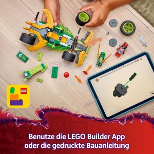 Masina de Jucarie LEGO NINJAGO Lloyds Actionflitzer 71828 cu 2 Minifiguri pentru Copii - Img 6