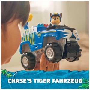 Masina de jucarie PAW PATROL Jungle Pups - Vehicul Tiger cu figura Chase, 3 ani - Img 2